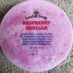 LOOFAH SOAP: RASPBERRY VANILLA