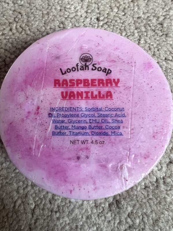 LOOFAH SOAP: RASPBERRY VANILLA