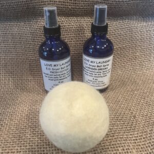 LOVE MY LAUNDRY WOOLLOW DRYER BALL ESSENTIAL OIL SPRAYs