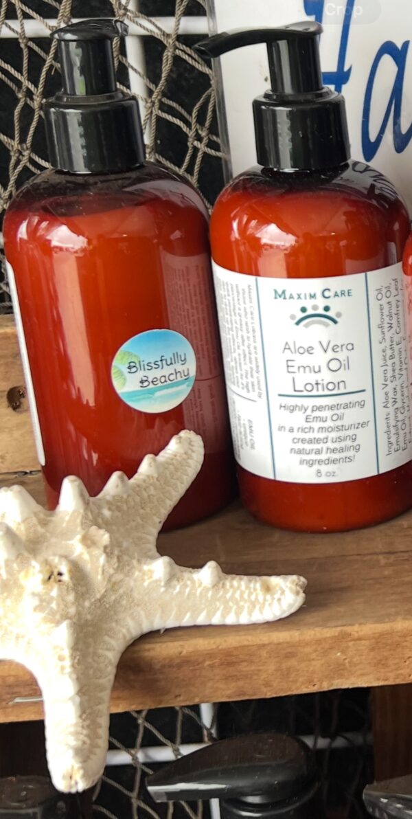 ALL NATURAL ALOE VERA/EMU OIL LOTION: BLISSFULLY BEACHY