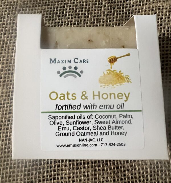 NEW EMU OIL NATURAL HANDCRAFTED SOAP OATS/HONEY