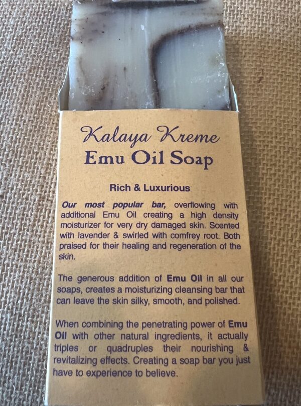 ORIGINAL HANDCRAFTED EMU OIL SOAP KALAYA KREME - Image 3