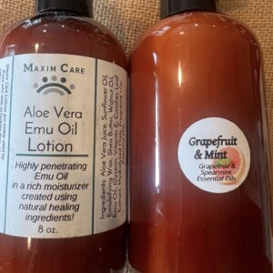 ALL NATURAL ALOE VERA/EMU OIL LOTION: GRAPEFRUIT MINT