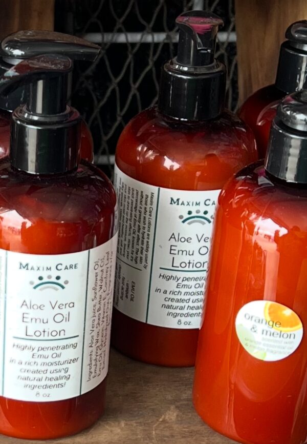 ALL NATURAL ALOE VERA/EMU OIL LOTION ORANGE MELON